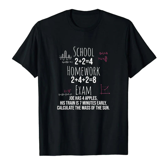 Funny Math Print T-Shirt – Casual Tee for Teachers & Math Lovers